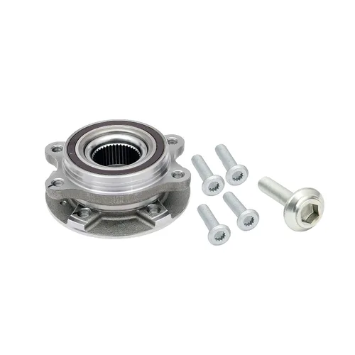 Vista 18 de FKG 513253 Conjunto de buje de cojinete de rueda delantera para A3 TT (Quattro), VW Tiguan Passat Jetta Golf CC EOS Beetle, brida de 4 pernos