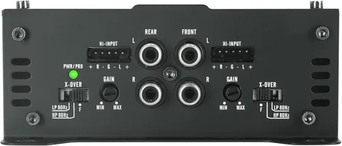Vista 5 de Power Acoustik SB4-2500D 2500W Max 4-Channel Class D Amplificador de coche, estable de 2 ohmios, chasis compacto, refuerzo de graves, filtros