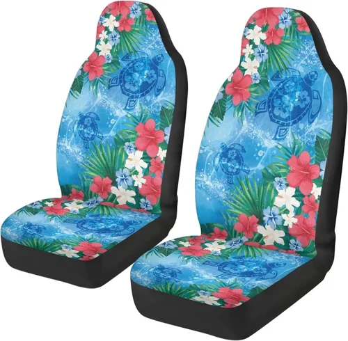 Vista 27 de 2 fundas para asientos delanteros del auto únicamente, diseño 3D colorido y floral para mujeres, accesorios de ajuste universal