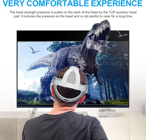 Vista 6 de AZURAOKEY Comfort Head Strap Accessories Compatible with Meta Quest 3, TPU Head Strap Pad Cushion Replacement Headband Cushion Reduce Pressure for