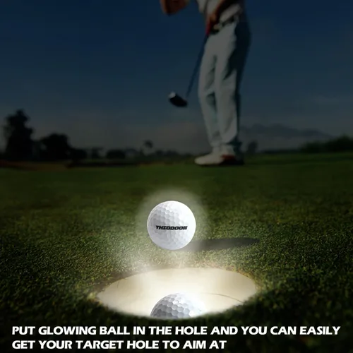 Vista 4 de THIODOON Glow in The Dark Golf Balls Light up Led Golf Balls Night Golf Gift Sets for Men Kids Women 6 Pack (6 Colors in one)