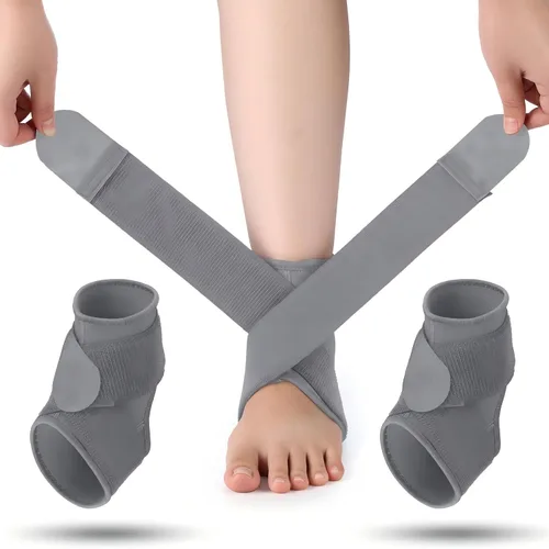 Vista 15 de Honoson 2 tobilleras de neopreno transpirable para niños, manga de compresión para alivio de tendinitis de Aquiles, soporte elástico para pie