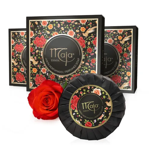Maja, Classic Soap - Jabón perfumado redondo y lujoso jabón redondo para limpiar e hidratar tu piel, deja la piel bellamente perfumada y suave,