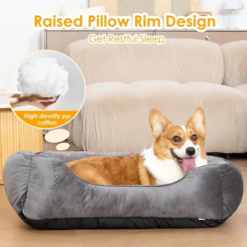 Vista 2 de Cama para perros pequeños lavable, cama para gatos súper suave y duradera, cama para cachorros cálida, suave y relajante, cama para mascotas