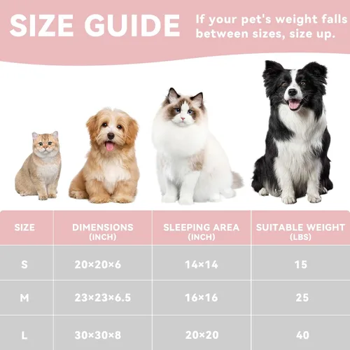 Vista 3 de Zerbuger Cama redonda para perros y gatos, de 20 pulgadas, color camello, regalo para perros grandes, medianos y pequeños, sofá de dormir lavable a