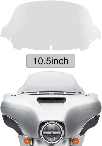 Vista 20 de WYNMOTO Parabrisas Pantalla Divisor de Viento de Humo Ondulado de 10.5" Compatible con Harley Davidson Touring Street Glide Electra Glide 2014-2024