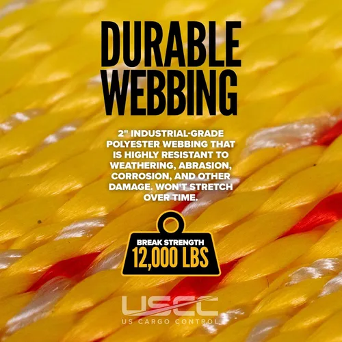 Vista 4 de US Cargo Control Tow Dolly Basket Straps with Flat Snap Hooks and Ratchets (4-Pack), Tow Dolly Straps Fit Tires 14-17 Inches, 12,000 LBS Break