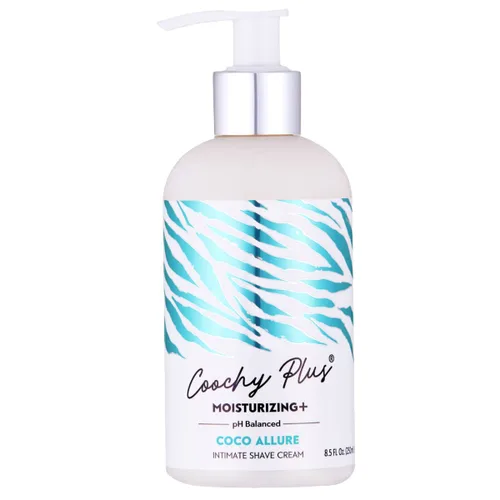 Vista 10 de Coochy Plus Crema de afeitar íntima COCO ALLURE para púbico, línea de bikini, axila y más, sin erupciones con fórmula hidratante pendiente