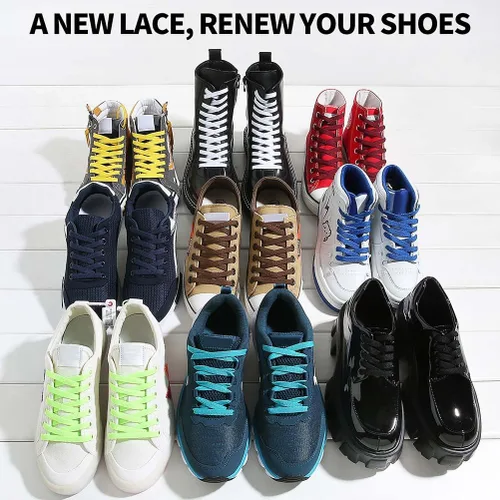 Vista 5 de VSUDO - 2 pares de cordones planos para zapatillas, cordones planos, para tenis