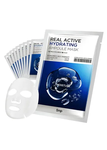 Vista 8 de SNP Real Active - Máscara de ampolla de glutatión Mascarilla vegana con glutatión y niacinamida Revitalizante y equilibrante para todo