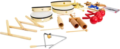Westco WM20 - Kit de percusión para 20 jugadores con tambores de marco, maracas, panderetas, platillos, palos de ritmo y más. Incluye DVD 'Make