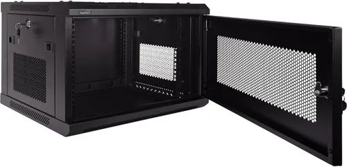Vista 7 de NavePoint Gabinete para rack de servidores 9U – 17.7' de profundidad, gabinete de red para montaje en pared con puerta perforada de bloqueo