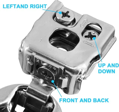 Vista 3 de Bisagras de gabinete de 1 pulgada de superposición con cierre suave, 2 paquetes de bisagras de cierre lento y suave para gabinetes de cocina