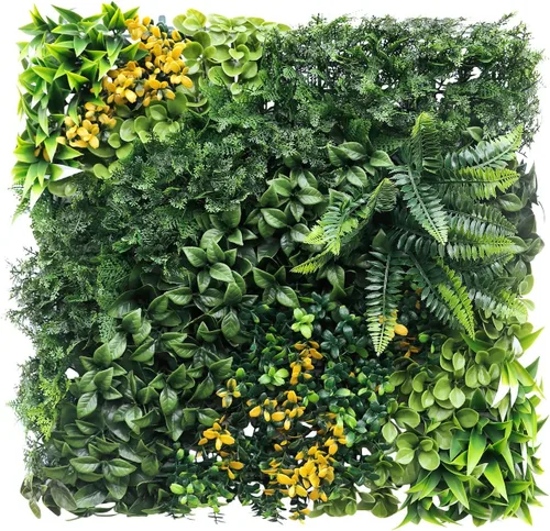 Vista 18 de ECOOPTS Rejilla de privacidad de hiedra sintética, paneles artificiales de boj de 20 x 20 pulgadas, plantas de seto topiario para decoración