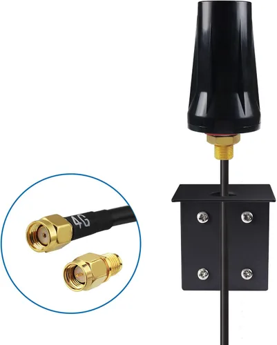Vista 2 de 5dBi RP-SMA/SMA - Antena impermeable para exteriores 3G 4G LTE compatible con SPYPOINT Link Micro Verizon AT&T T-Mobile Sprint 4G LTE Router Gateway