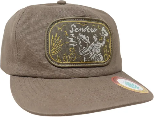 Vista 6 de Sendero Provisions Co. Velociwrangler Gorra ajustable con parche de etiqueta tejida (marrón) - Talla única, Marrón