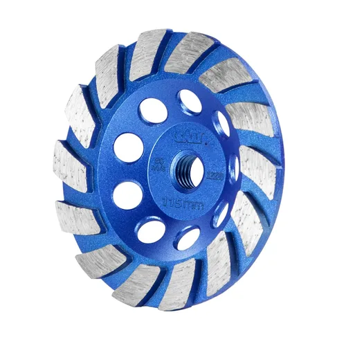 Vista 8 de SALI Ruedas de molienda de hormigón de 4.5 pulgadas 16 segmentos de turbo diamante Arbor de 5/8-11 Rueda de molienda de diamante apta