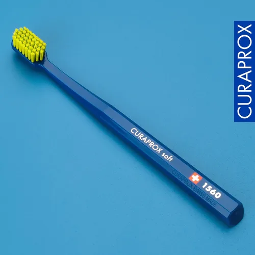 Vista 5 de Curaprox CS 1560 Cepillo de dientes suave con filamentos ultrafinos y cabezal de cepillo de dientes compacto y ligeramente angulado para mejorar
