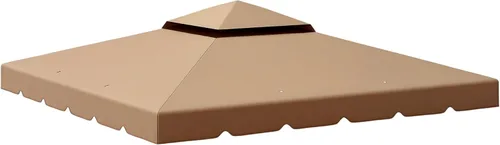 Vista 15 de Outsunny Toldo de repuesto para cenador de 10 x 10 pies, cubierta superior con techo doble ventilado para Outsunny de 9.7 x 9.7 pies, marco