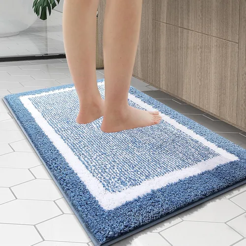 Vista 50 de OLANLY Alfombras de baño 30x20, tapete de baño de microfibra extra suave y absorbente, antideslizante, lavable a máquina, secado rápido, alfombra