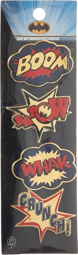 C&D Visionary DC Comics Batman Action - Juego de calcomanías de metal para niños, adhesivos para artes y manualidades