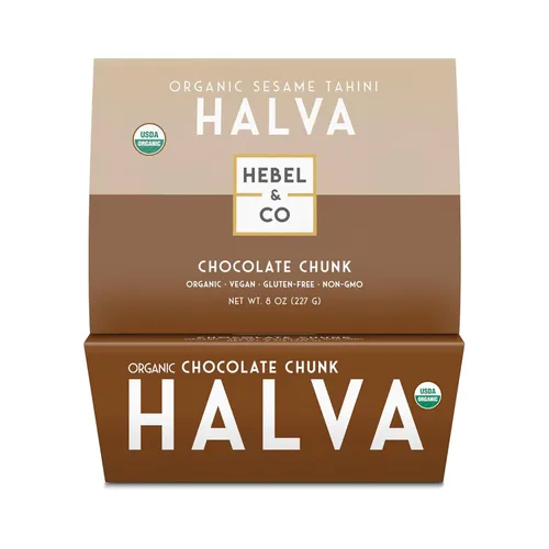 Vista 7 de HEBEL & CO Mantequilla de maní crujiente de chocolate Halva - 8 onzas Certificado USDA orgánico, sin gluten, Kosher y vegano