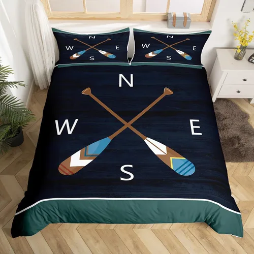 Vista 17 de Funda de edredón de lobo, juego de ropa de cama con estampado de mandala para niños, funda de edredón bohemia con atrapasueños para decoración