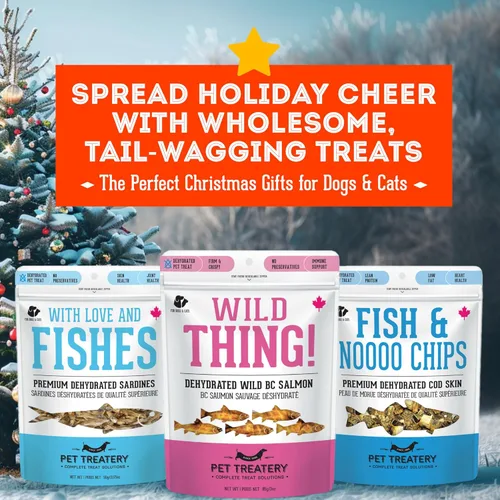 Vista 2 de The Granville Island Pet Treatery Piel de bacalao deshidratada para perros y gatos (2.5 onzas, paquete de 1) – Golosinas deshidratadas de un solo