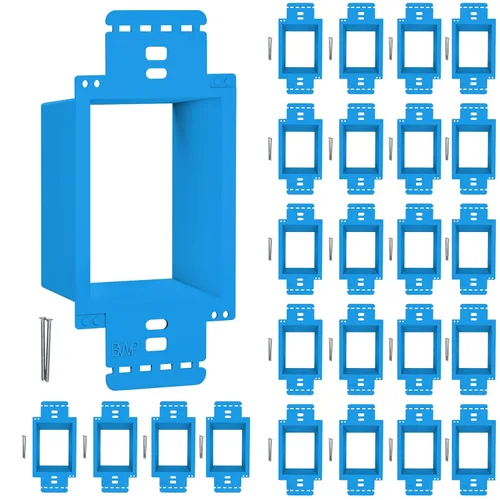 Vista 7 de BWP Paquete de 1 Extensor de Caja de Toma Eléctrica de 1 Banda - Extensor de Caja Eléctrica con 2 Tornillos - Extensor de Caja de Toma de Banda Única