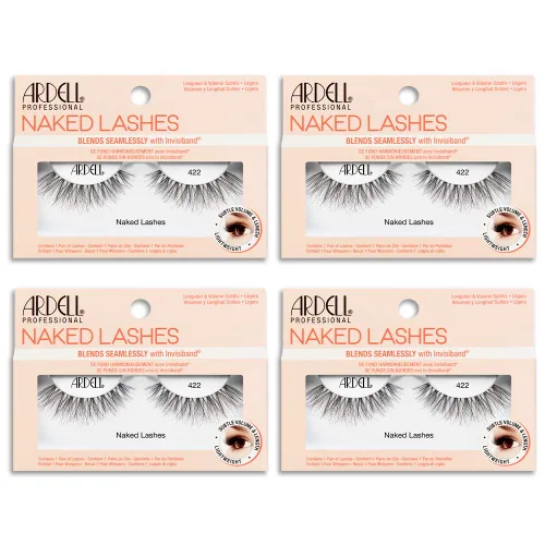 Ardell Naked Natural Lashes 422 - Pestañas postizas de aspecto natural con Invisiband, tira de pestañas suaves de volumen y delicadas para uso