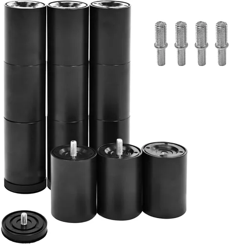 Patas de cama de 11 pulgadas para marco de base de cama ajustable, patas de repuesto para muebles, 4 tipos de hilos contenidos, juego de 4