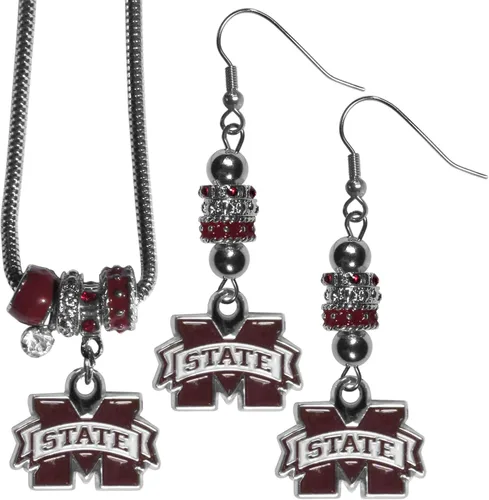 Vista 8 de Siskiyou Sports NCAA womens Euro Bead Earrings and Necklace Set
