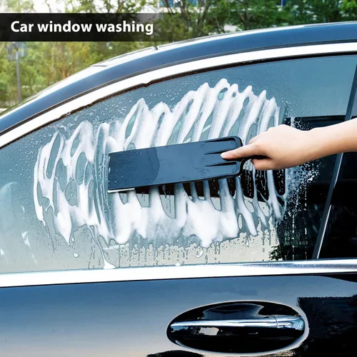 Vista 5 de NEWISHTOOL Excavadora automática de largo alcance, 3 piezas de herramienta de tinte de niveladora y 10 almohadillas de fregado para limpiar ventanas