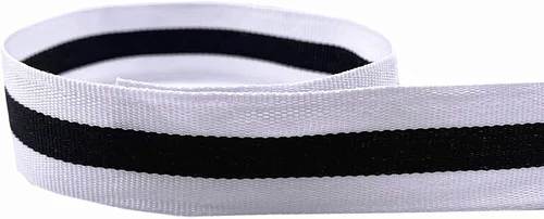 Vista 4 de QIANF Cinta de grogrén a rayas negras, rojas, negras, 1 pulgada, 25 yardas (varios anchos y colores disponibles)