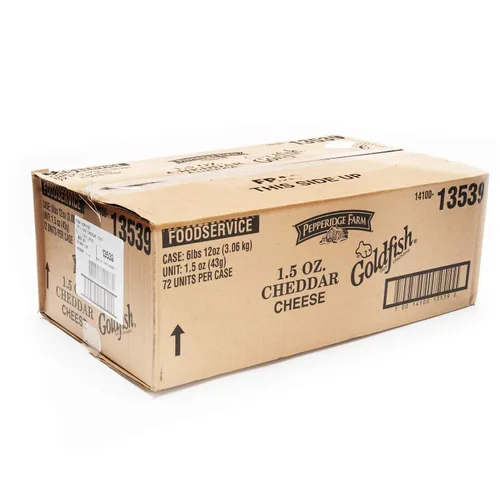 Vista 3 de Pepperidge Farm Goldfish - Galletas horneadas con queso cheddar, 1.5 onzas, paquete de 72