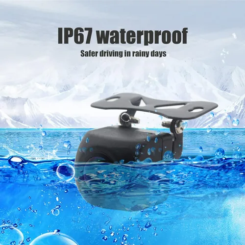 Vista 4 de Miytsya 1 PC Cámara de respaldo para auto, 130° de súper ángulo amplio y vista trasera/frontal universal, cámara metálica universal, lentes