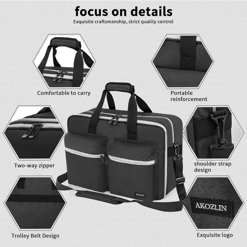 Vista 5 de Padded Carrying Travel Bag Large Capacity for PS5 Console Storage Case Compatible with PlayStation 5 Monitor,Headset,Game,Charger & Accessories