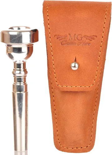 Vista 11 de Protector de válvula de trompeta XL Protección de cuero genuino Cubierta de válvula de trompeta Envoltura de válvula (negro)