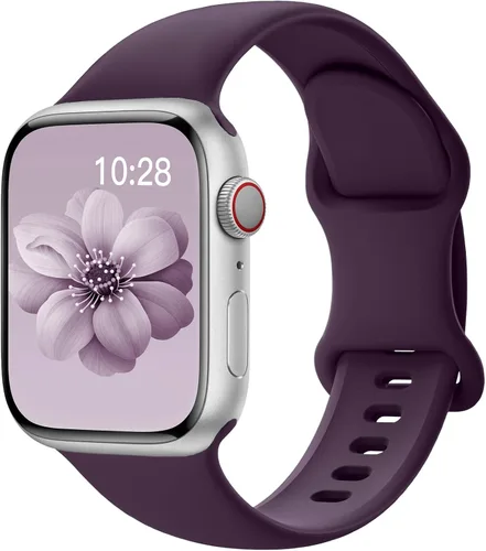 Vista 43 de SuperNaNa - Correa de silicona deportiva compatible con bandas de Apple Watch de 40mm 38mm 41mm 44mm 45mm 42mm 49mm, unisex, correa de muñeca