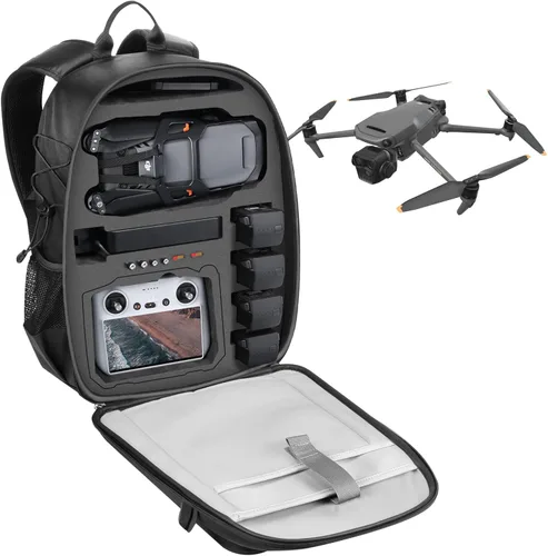 Vista 13 de Smatree Mochila profesional para DJI Drone y accesorios para drones, para cámara de acción G*pro y cámara de acción Osmo, Negro - Para DJI Air 3