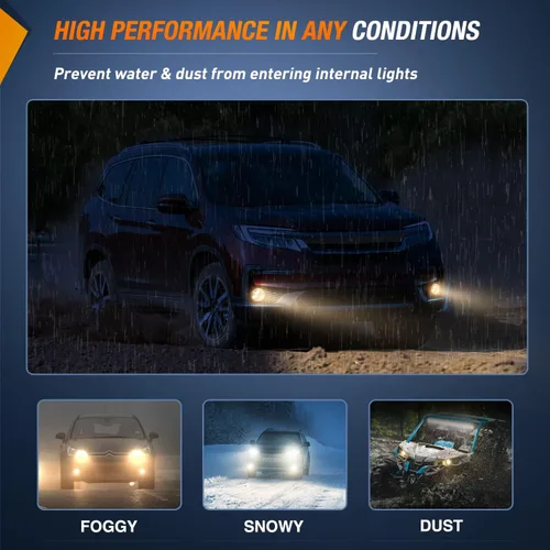 Vista 5 de Nilight Conjunto de luces antiniebla Compatible con 2013 2014 2015 2016 2017 2018 2019 2020 Honda City CRV CRZ Civic Crosstour Ram Promaster Jeep