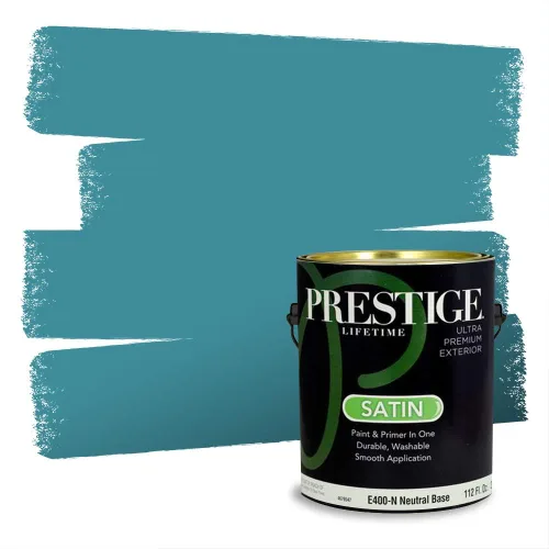 Vista 67 de Prestige Paints - Pintura exterior e imprimación en uno, 1 galón, plano, coincidencia comparable con Behr Misty Isle, P500-N-MQ5-62