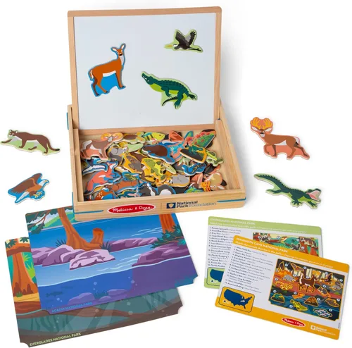 Melissa & Doug National Parks - Juego magnético a juego de imágenes de madera para niños y niñas a partir de 3 años, materiales certificados FSC