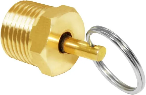 Vista 4 de Joywayus Válvula de drenaje de latón de 1/2 pulgada macho válvula de alivio de presión tanque de drenaje válvula de seguridad con anillo de tracción