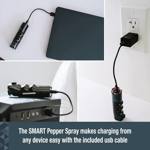 Vista 10 de SABRE SMART - Spray de pimienta con Bluetooth, solo spray de pimienta con seguimiento GPS en vivo y alertas de texto en emergencias, incluye spray