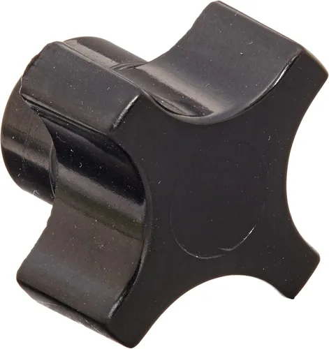 Negro fenólica 4 puntas Perilla Mujer, Latón Insertar: 1 / 4.20 "de rosca x 16.7" Profundidad, 1-1 / 4 "de diámetro x 7.8" alto x 8.5 "x 3.8 Hub