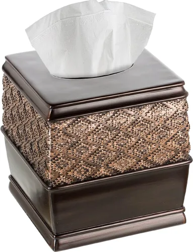 Vista 17 de Creative Scents Dublin Brown - Juego completo de accesorios de baño de 4 piezas, juego de accesorios de baño de lujo, dispensador de jabón