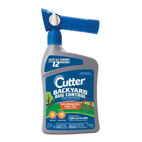 Cutter Backyard Bug Control Concentrado de Spray, Repelente de Mosquitos, Mata Mosquitos, Pulgas y Hormigas Listadas, 32 Onzas Líquidas