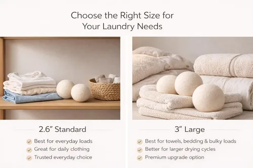 Vista 5 de Bolas de Secado de Lana - Paquete de 6, Suavizante de Tela Natural Premium Reutilizable de Nueva Zelanda, Ahorra Tiempo de Secado, Hecho a Mano