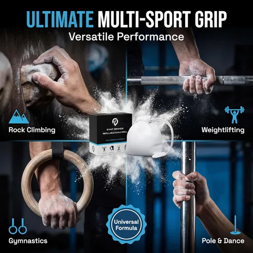 Vista 6 de EVMT Brands Liquid Chalk, Mess Free Gym Chalk for Weightlifting, Gymnastics, Rock Climbing, Dancing, and Lifting. Sweat Resistant and Long Lasting